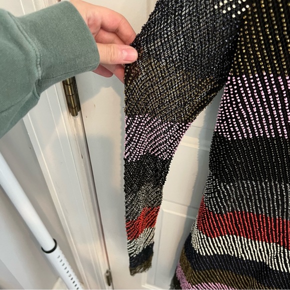 RUNWAY H&M STUDIO Beaded Paris Fashion Week Dress Long Sleeve Mini - Picture 9 of 9